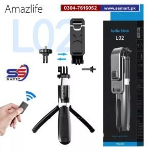 Extendable Wireless Selfie Stick Tripod L02 Phone Self Stick With Bluetooth Remote Small size, easy to carry
