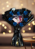 Photo Frame Bouquet of Artificial Flowers